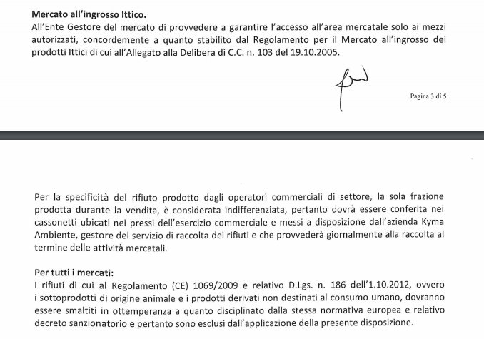 3 Conferimento rifiuti nei mercati: nuova ordinanza