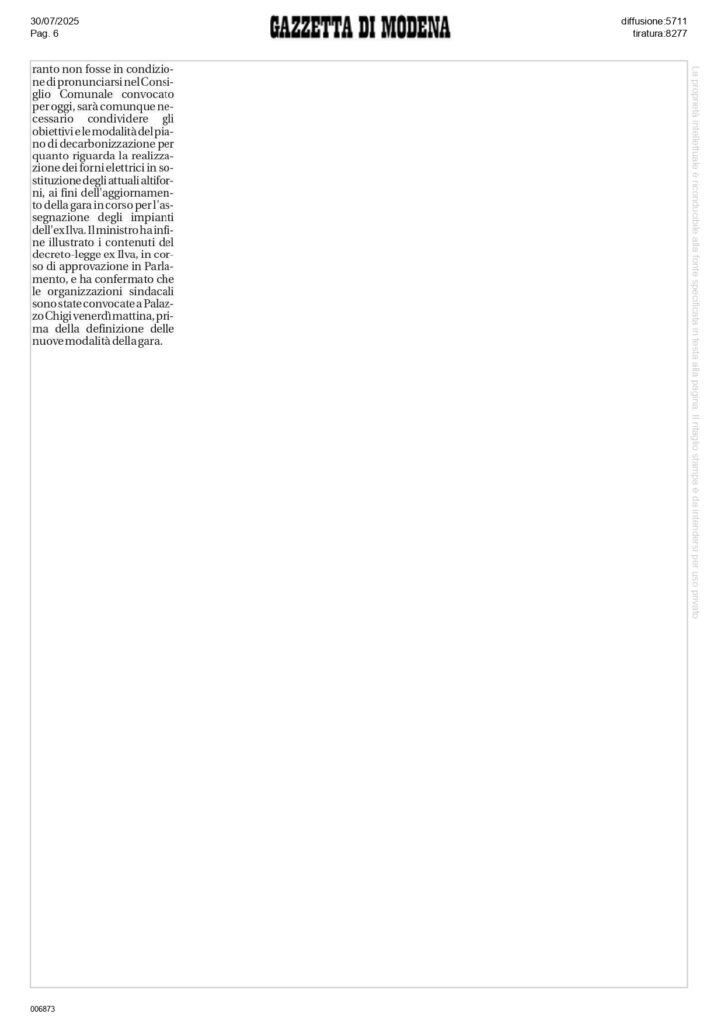 Gazzetta-di-Modena_page-0002-724x1024 Casartigiani sull’Accordo di Programma: «Le istituzioni assumano un atteggiamento responsabile sulla questione ex Ilva, per l’intera comunità»