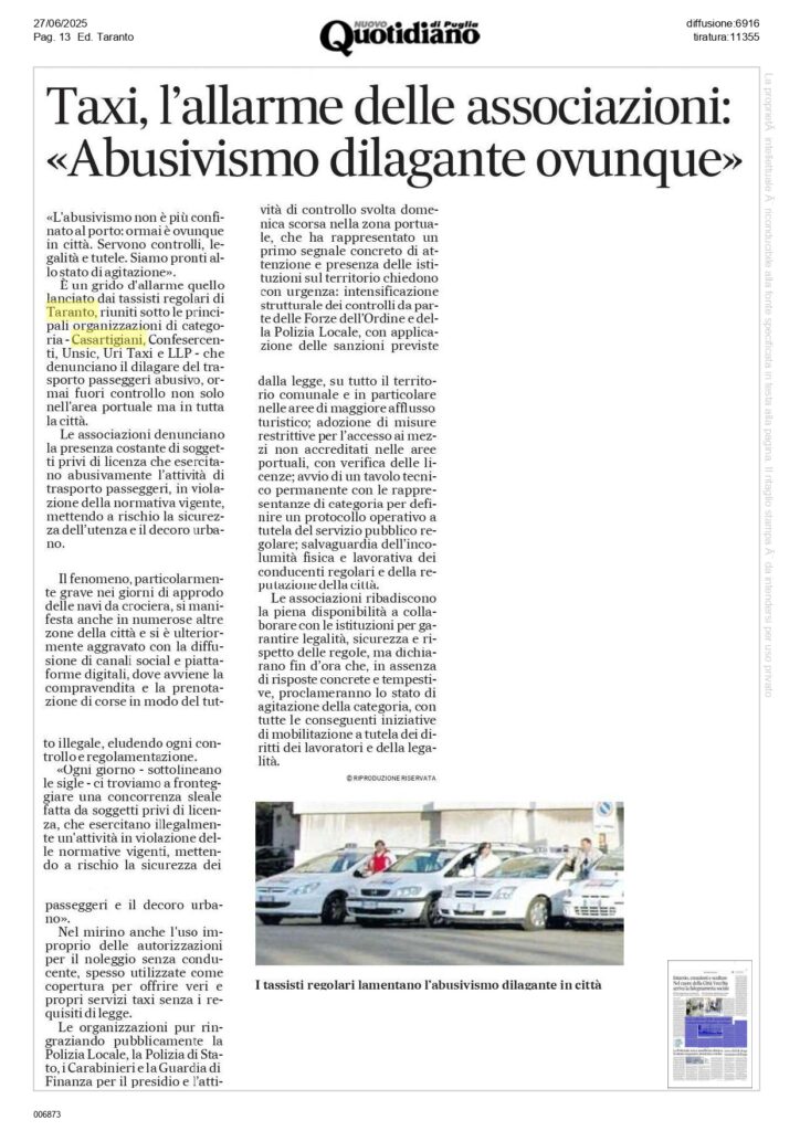 Nuovo-Quotidiano-27-6_page-0001-724x1024 Tassisti contro abusivi: “Legalità violata, pronti alla protesta”