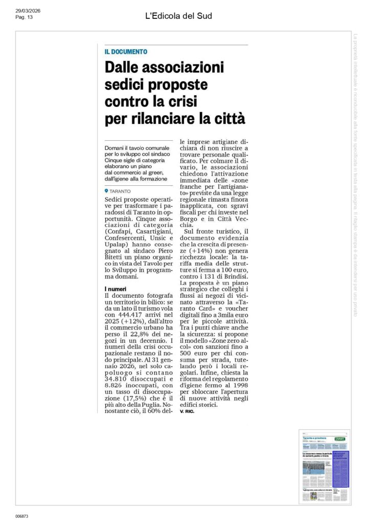 edicola-sud-30-2_page-0001-724x1024 Comune, associazioni di categoria presentano 16 proposte Taranto